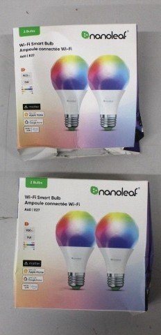 E27 SALE OUT. Nanoleaf Essentials Smart A60 Bulb E27 Matter WiFi 9W 900Lm RGBCW 2700-6500K, 2pcs pack Nanoleaf Essentials Smart A60 Bulb Matter WiF...