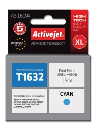 Activejet AE-16CNX Ink cartridge (replacement for Epson 16XL T1632; Supreme; 15 ml; cyan)