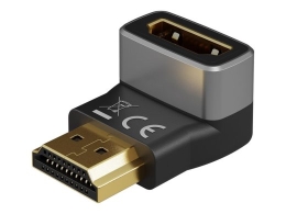Goobay HDMI Angled Adapter 270° Vertical, 8K @ 60 Hz, Gold-Plated 72011