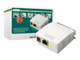 Digitus Fast Ethernet Print Server, 1-Port 1x RJ45, 1x DB-36-pin male Centronics DN-13001-1 White