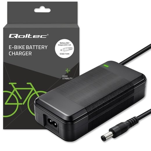 Qoltec Charger for ebike 36V 42V 4A 5.5x2.1
