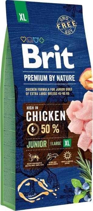 BRIT Premium by Nature Junior XL Chicken - dry dog food - 15 kg