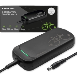 Qoltec 36V Electric Bike & Scooter Charger 42V Output 2A 5.5 × 2.5 mm Connector Waterproof Includes Power Cable