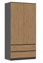 Topeshop SZAFA MALWA AN/AR K bedroom wardrobe/closet 5 shelves 2 door(s)
