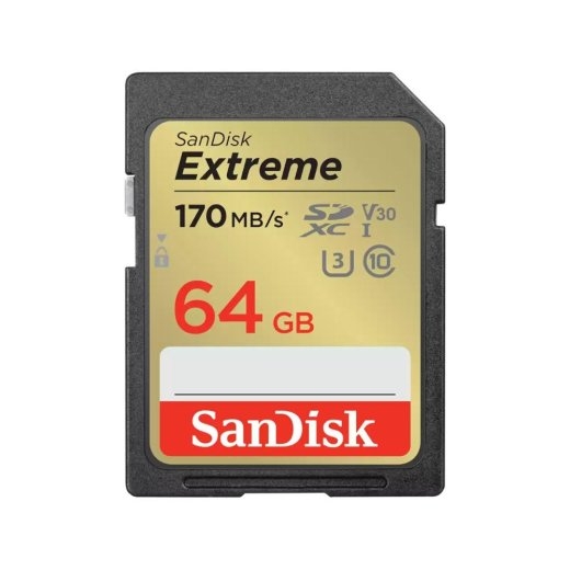 Extreme SDXC 64GB 170/80 MB/s V30 UHS-I U