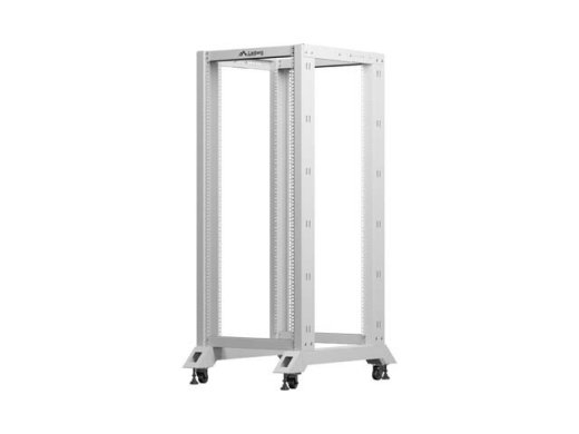 Lanberg Open rack stand 19 inches 18U 600x800 grey