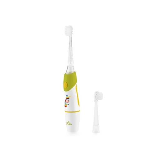 ETA Toothbrush Sonetic ETA071090040 Battery operated For kids Number of brush heads included 2 Number of teeth brushing modes 1 Green/White
