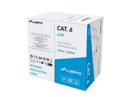 Lanberg UTP LAN cable CAT.6 305M CCA wire gray fluke passed
