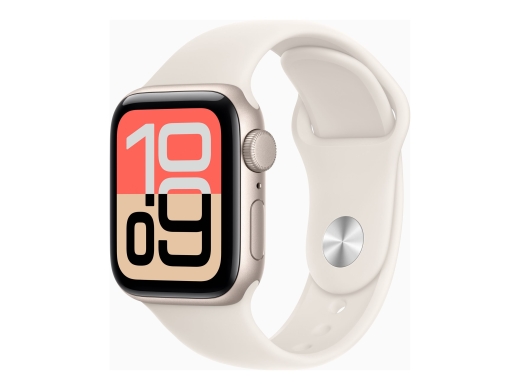 Apple Watch SE 3 GPS + Cellular 40mm Starlight Aluminium Case with Starlight Sport Band - M/L Apple