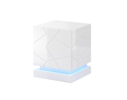 QIU bedside table 2 pcs. 46x41.5x53 cm white glossy/white glossy
