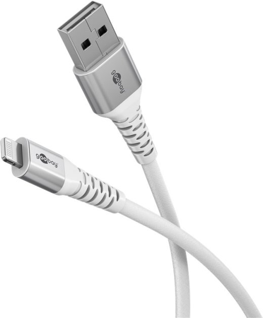 Goobay Lightning USB-A Supersoft Textile Cable with Metal Plugs 74511