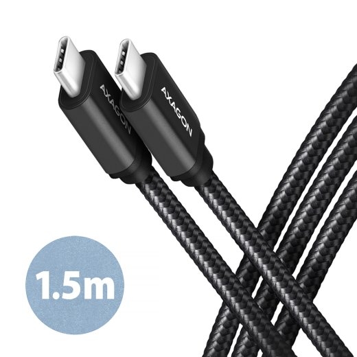 AXAGON Data and charging USB 3.2 Gen 1 cable, 1.5 m BUCM3-CM15AB USB Type C - USB Type C