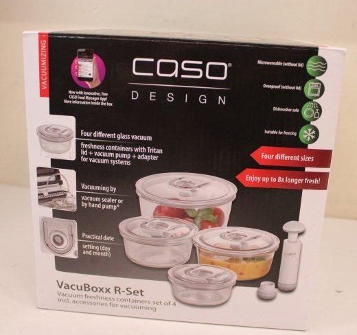 SALE OUT. Caso Vacuum freshness containers round 01187 Set of 4 DOES NOT HOLD IS THE VACUUM