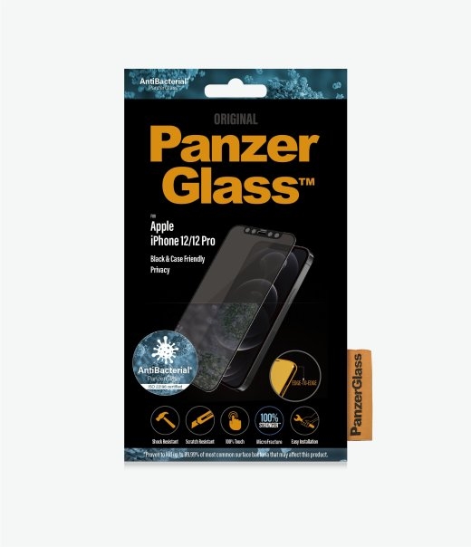PanzerGlass Apple For iPhone 12/12 Pro Glass Black Case Friendly