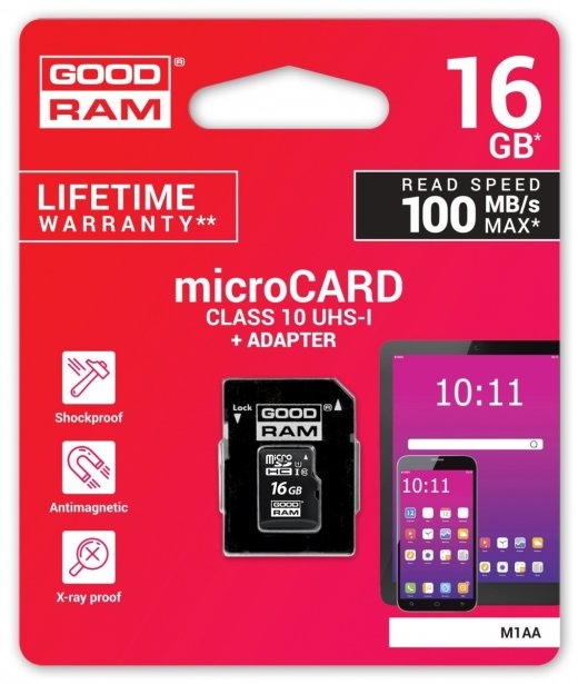 Memory card microSDHC 16GB CL10 + adapter