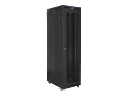 Lanberg Rack cabinet 19" free-standing 47U/800x1000 (flat pack) with mesh door, LCD FF01-8047-23BL Black