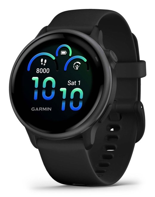 Garmin vívoactive 6 3.05 cm (1.2") AMOLED 42 mm Digital 390 x 390 pixels Touchscreen Black Wi-Fi GPS (satellite)