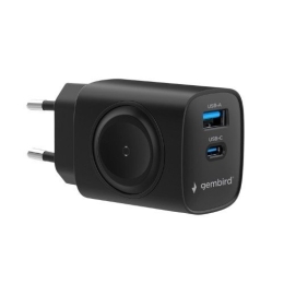 Gembird USB-A USB-C charger 20W PowerDelivery Quick Charge 3.0, black