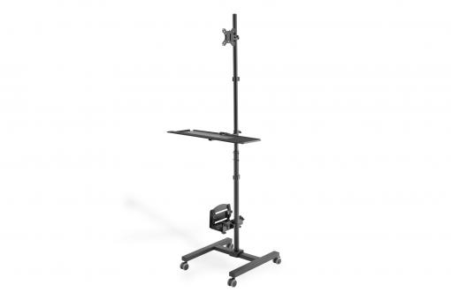 Mobile workstation with individual height adjustment DA-90374 Monitor Mount, PC Holder 17-32 " Black