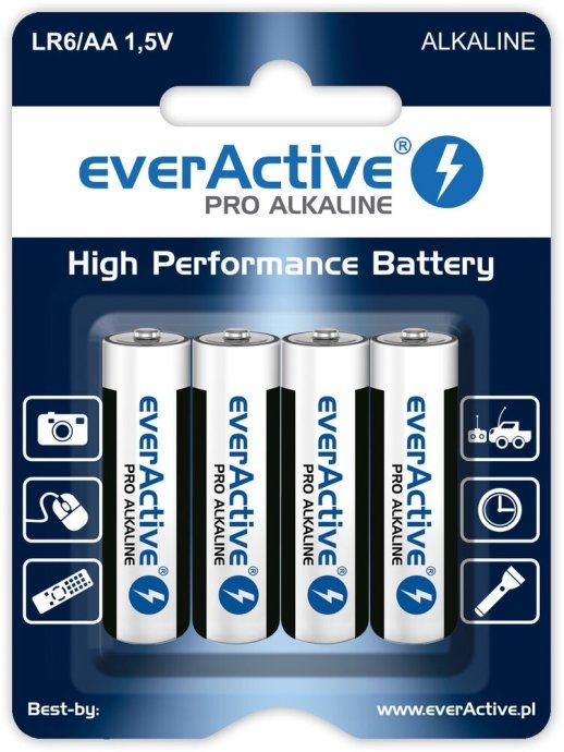BATTERIES LR6/AA PRO AL KALINE BLISTER 4 PCS