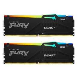 Kingston RAM FURY Beast RGB - 16 (2 x 8 Kit) - DDR5 6000 UDIMM CL30