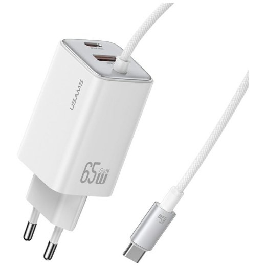 Usams Charger 65W GaN Fast cable included