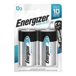 Energizer Battery Max Plus D LR20 2 pcs Blister