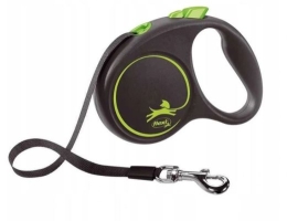 FLEXI Black Design S - retractable leash - 5 m