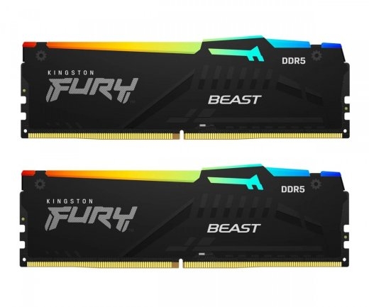 Memory DDR5 Fury Beast RGB 32GB(2*16GB)/6000 CL36 black