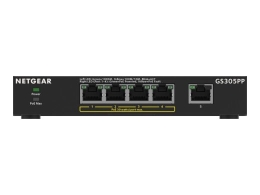 NETGEAR 300 Series GS305PP - switch - SOHO - 5 ports - unmanaged