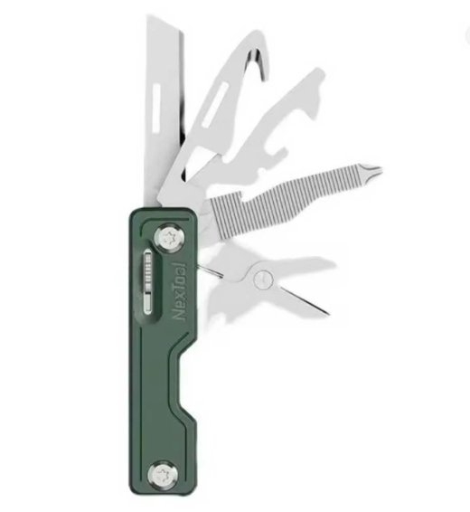 NexTool NE20098 10-in-1 multi-tool knife, green