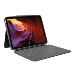Logitech Rugged Folio iPad keyboard-Case for Apple iPad 10.9 (10. Gen.) / iPad A16 - Graphite