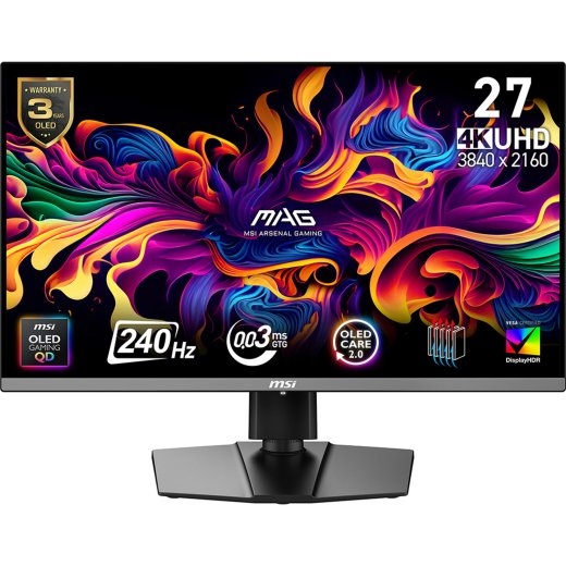 Monitor MSI 26.5 " 3840 x 2160 pixels 4K Ultra HD Native aspect ratio 16:9 QD-OLED