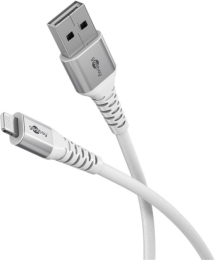 Goobay Lightning USB-A Supersoft Textile Cable with Metal Plugs 74512
