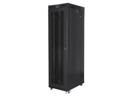 Standing rack cabinet 19 inches 47U 800x1000mm, perforated LCD doors (FLAT PACK) black
