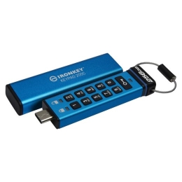 Kingston USB flash drive IronKey Keypad 200C - USB 3.2 Gen 1 - 256 - blue