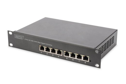 Digitus 8-port Gigabit Ethernet PoE switch DN-95317 Unmanaged Rackmountable Power supply type Internal