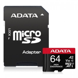 Memory card microSD card High Endurance 64GB UHS1 U3 V30 A2 100/80MB/s + Adapter