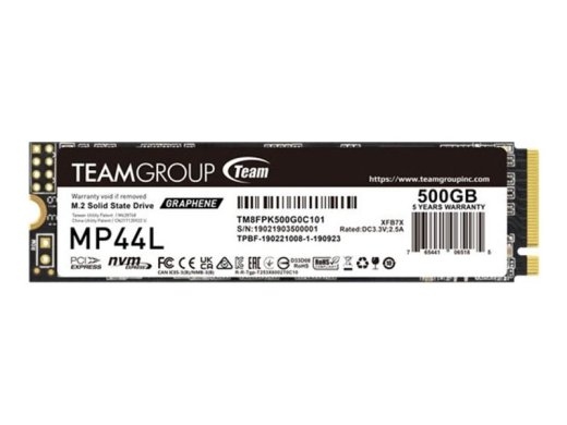 Team Group SSD MP44L - 500 - M.2 2280 - PCIe 4.0 x4 NVMe