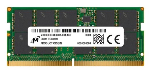 Server Memory Module MICRON DDR5 16GB ECC 5600 MHz CL 46 1.1 V MTC10C1084S1TC56BR