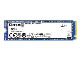 Kingston SSD NV3 4000 SSD form factor M.2 2280 Solid-state drive interface PCIe 4.0 x4 NVMe Read speed 6000 MB/s Write speed 5000 MB/s