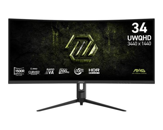 Msi Monitor 34 inches MAG 342CQRF E20 UWQHD/Curved/200Hz/black