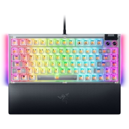 Razer Hot-swappable Mechanical Gaming Keyboard BlackWidow V4 75% Gaming Keyboard Wired US Razer Mechanical Switches (Tactile) Phantom White Edition
