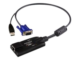 Aten USB VGA KVM Adapter 1 x RJ-45 Female, 1 x USB Male, 1 x HDB-15 Male