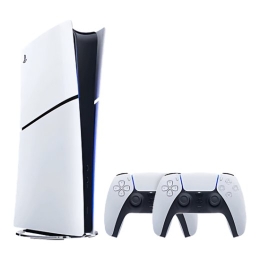 Sony PlayStation 5 Slim Digital Edition 1TB with 2 Dualsense Controller White