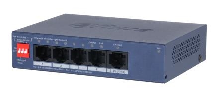 Switch DAHUA CS4005-4GT-36 Form factor Desktop/Wall-Mounting 5xRJ-45 ports RJ-45 Ports Type Gigabit Ethernet (10/100/1000) 5xGigabit Ethernet (copp...