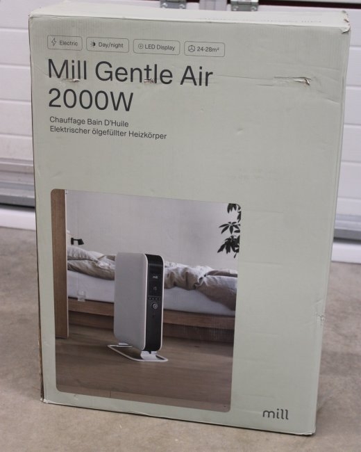 SALE OUT. Mill Heater AB-H2000DN Oil Filled Radiator 2000 W W Number of power levels 3 Suitable for rooms up to 24-34 m³ White DAMAGED PACKAGING, U...