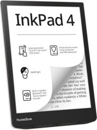 PocketBook InkPad 4 e-book reader Touchscreen 32 Wi-Fi Black, Silver