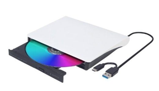Gembird External USB DVD drive DVD-USB-031-BW black and white