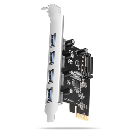 AXAGON PCI-Express card with four external USB-A 5Gbps ports PCEU-430RS